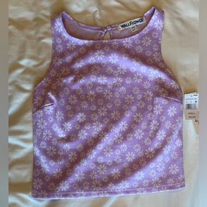 Wallflower Purple Daisy Crop Top